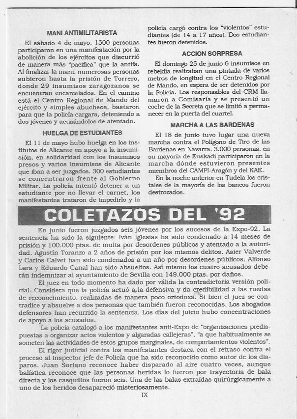 Página del fanzine