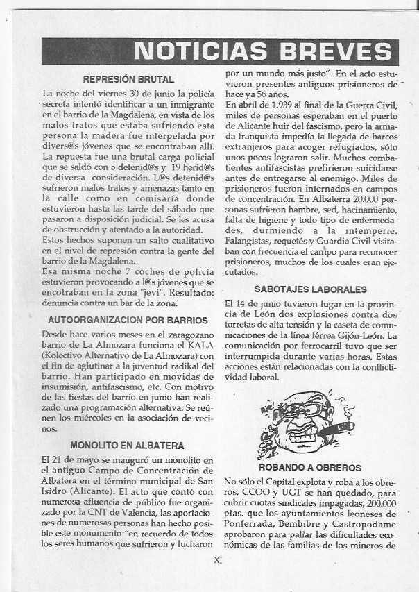 Página del fanzine