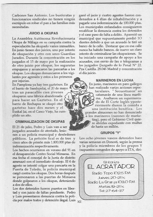 Página del fanzine