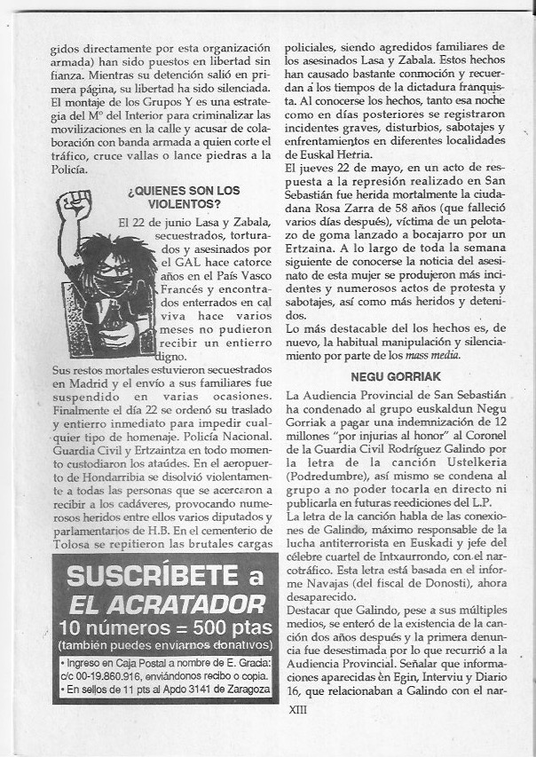 Página del fanzine
