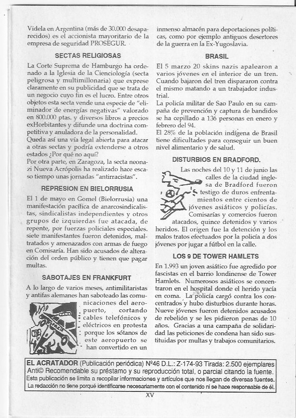 Página del fanzine