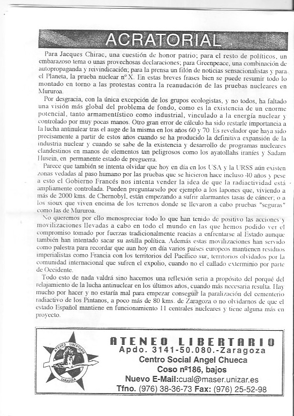 Página del fanzine
