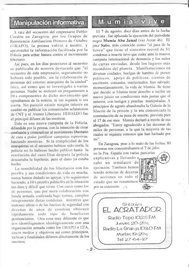 Página del fanzine