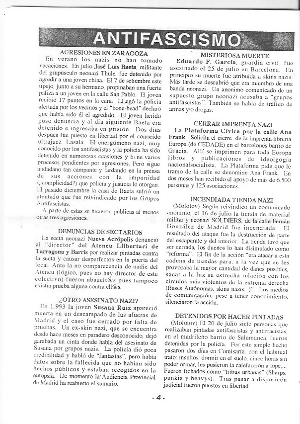 Página del fanzine