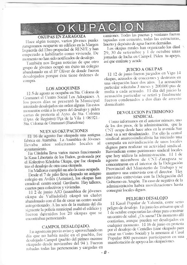 Página del fanzine