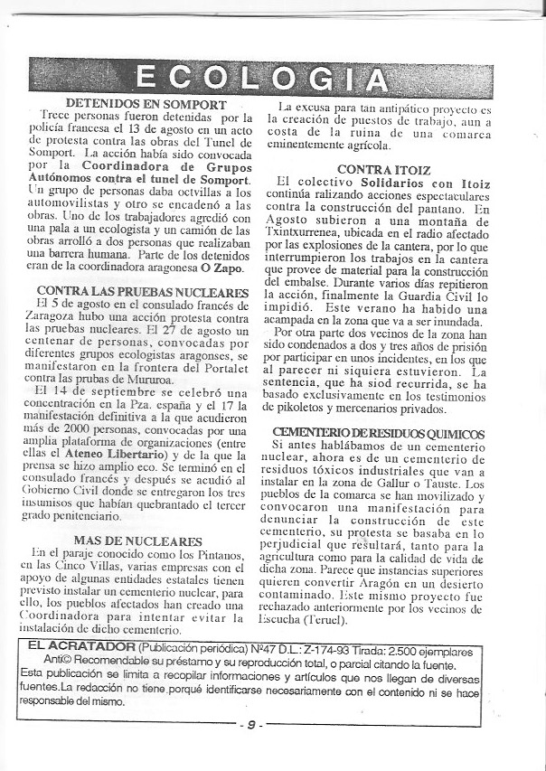 Página del fanzine