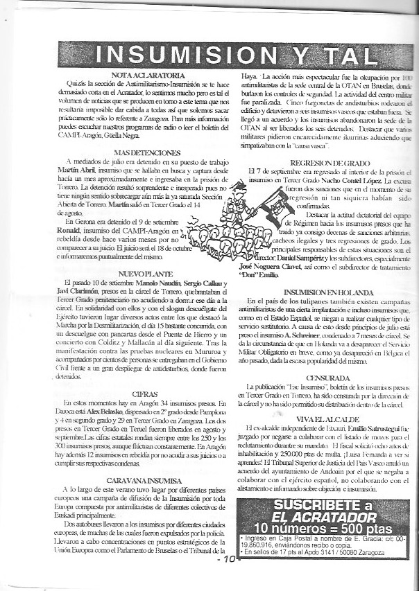 Página del fanzine