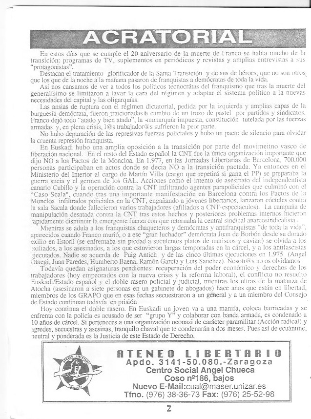 Página del fanzine