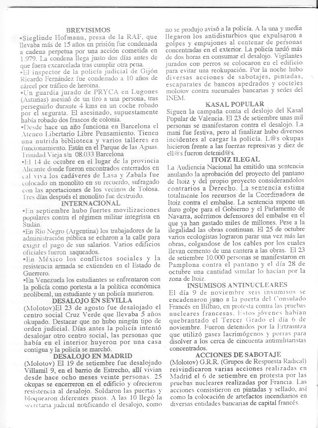 Página del fanzine