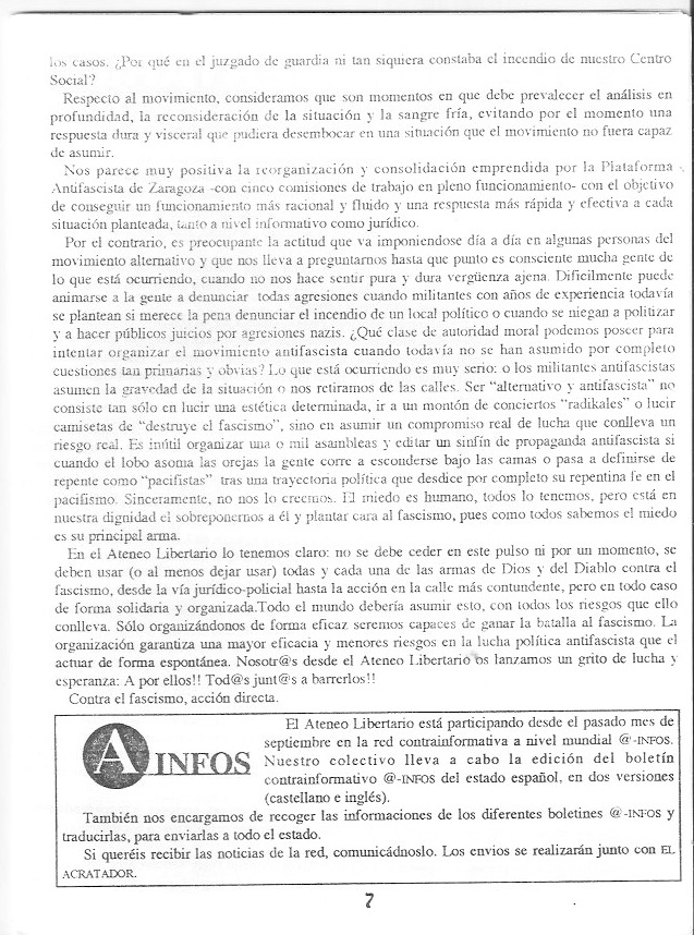 Página del fanzine