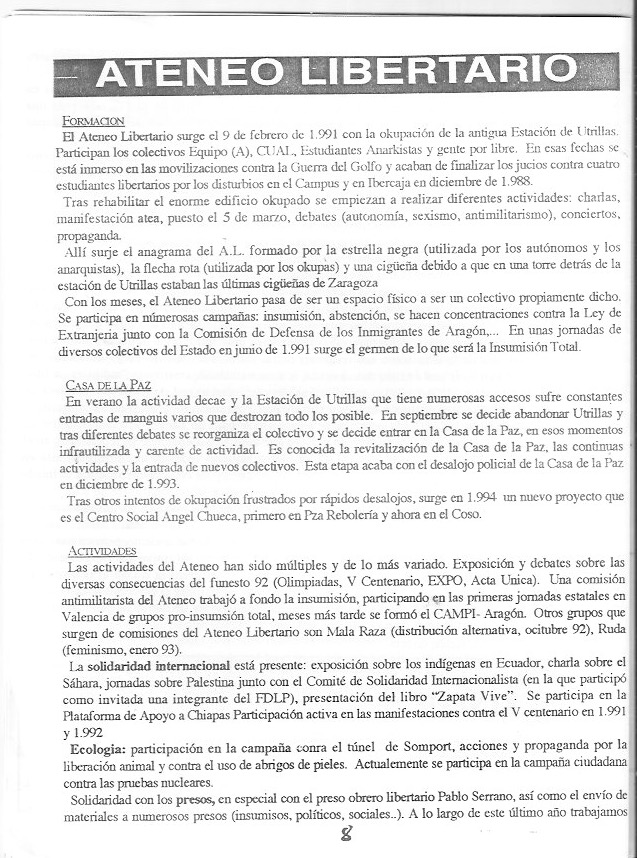 Página del fanzine