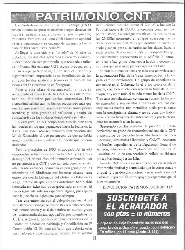 Página del fanzine
