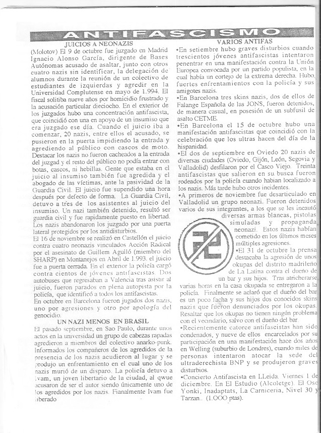 Página del fanzine