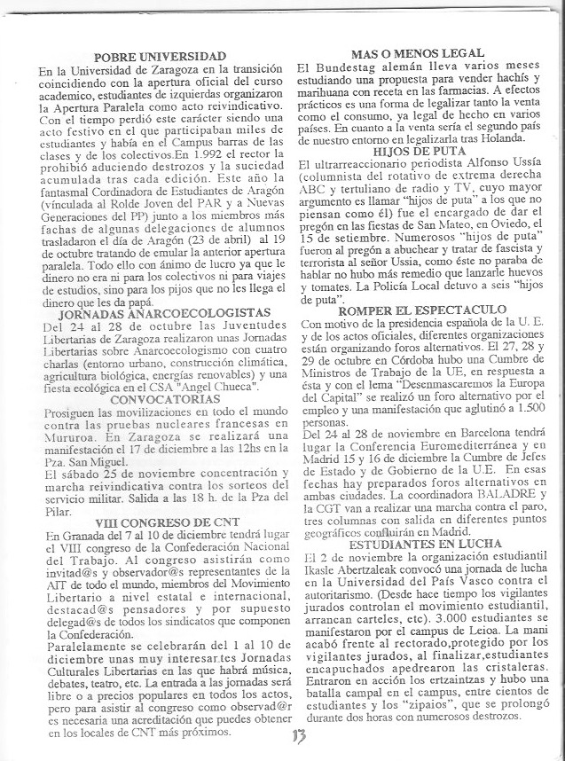 Página del fanzine