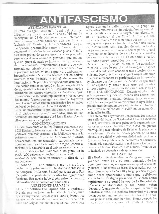 Página del fanzine