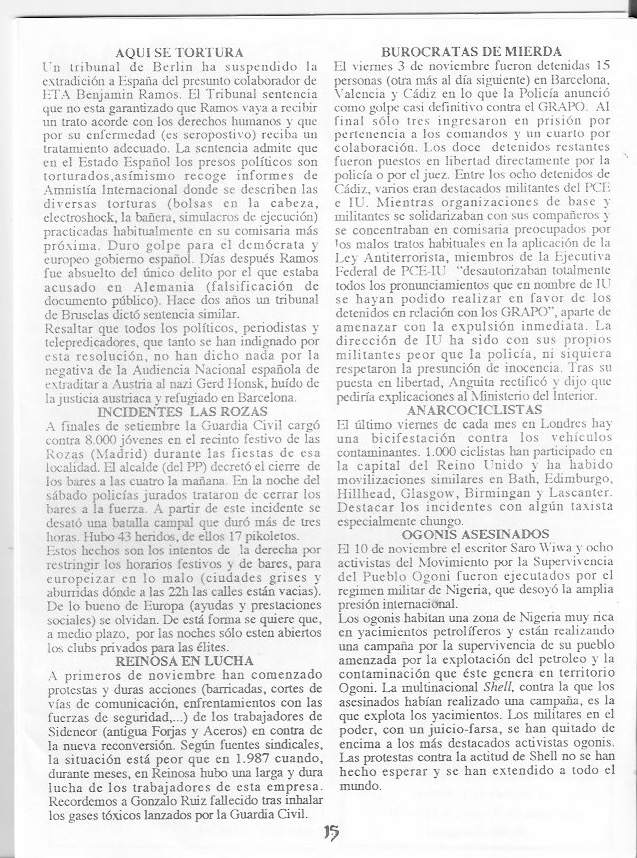 Página del fanzine