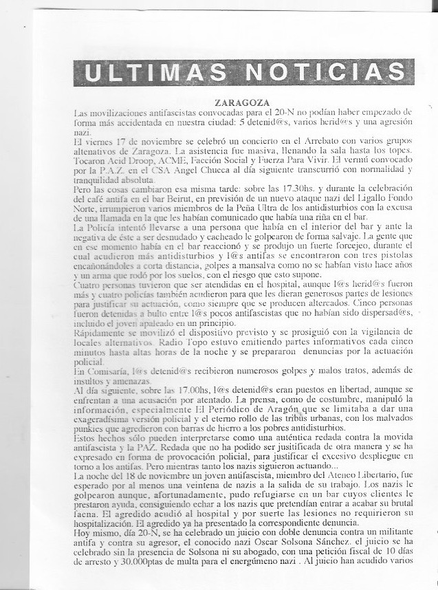 Página del fanzine