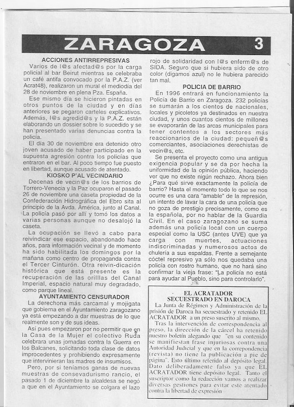 Página del fanzine