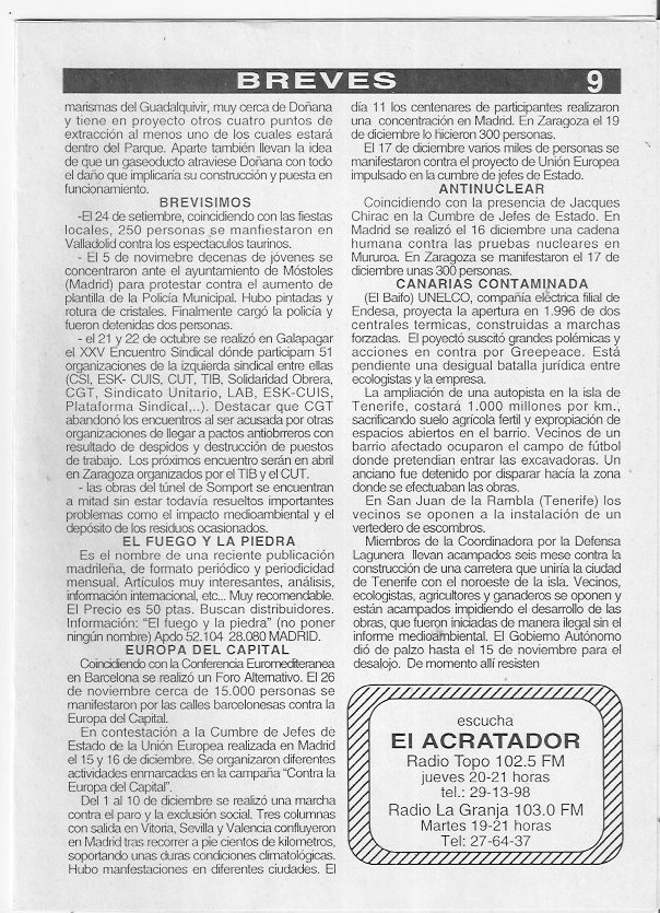 Página del fanzine