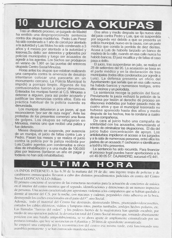 Página del fanzine