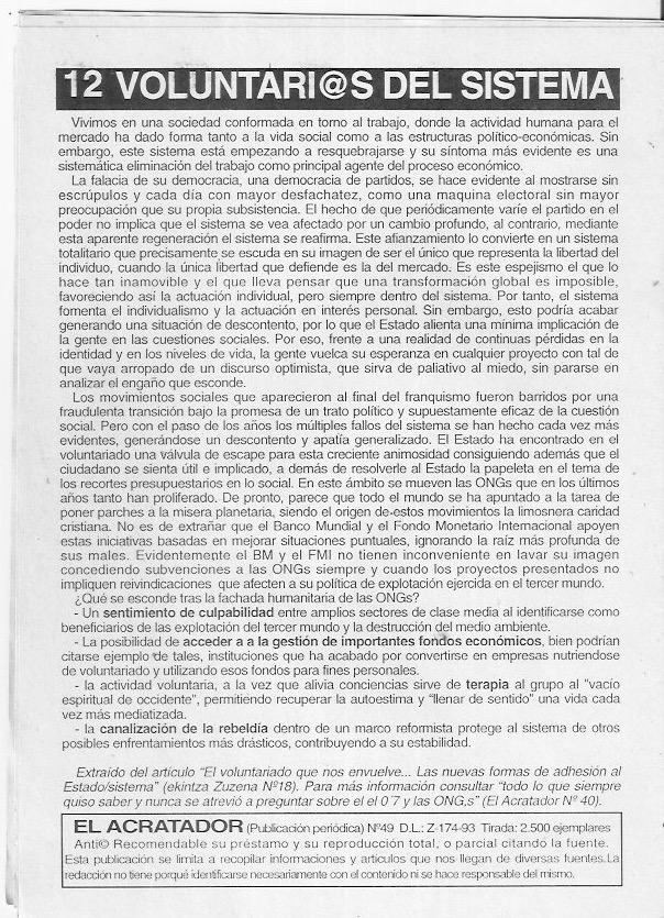 Página del fanzine