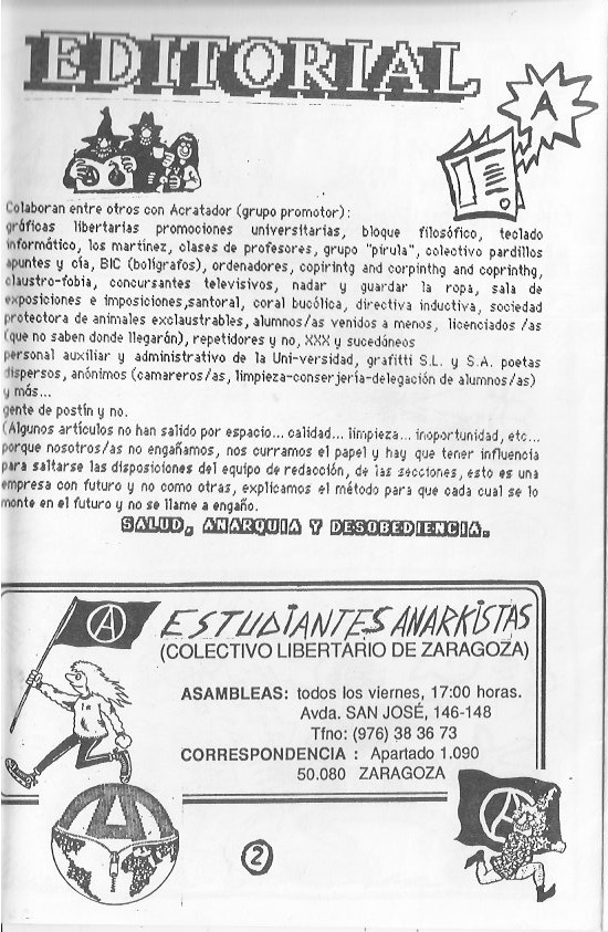 Página del fanzine
