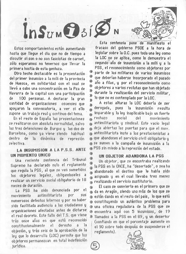 Página del fanzine