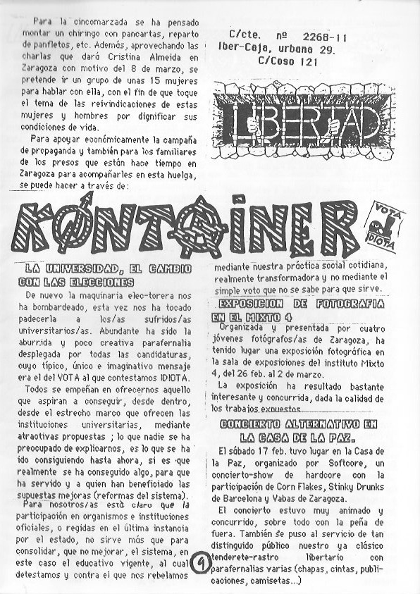 Página del fanzine