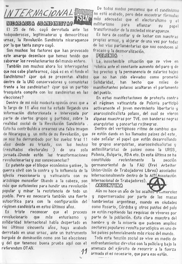 Página del fanzine