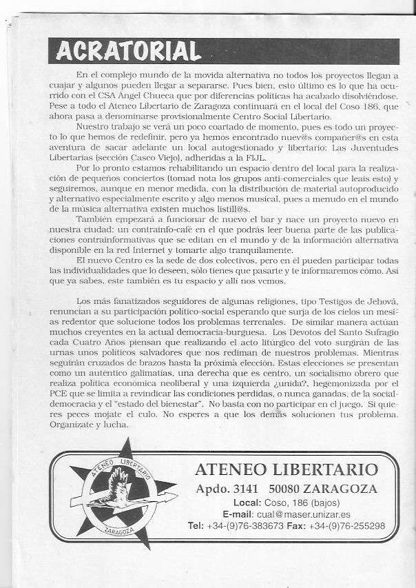 Página del fanzine