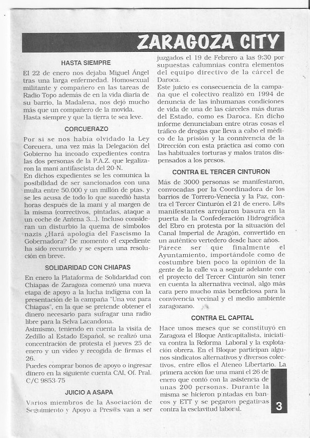 Página del fanzine