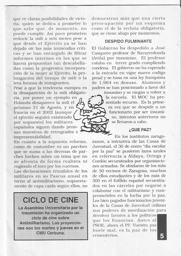 Página del fanzine