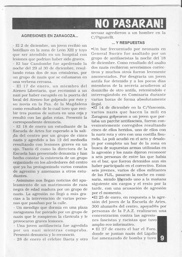 Página del fanzine