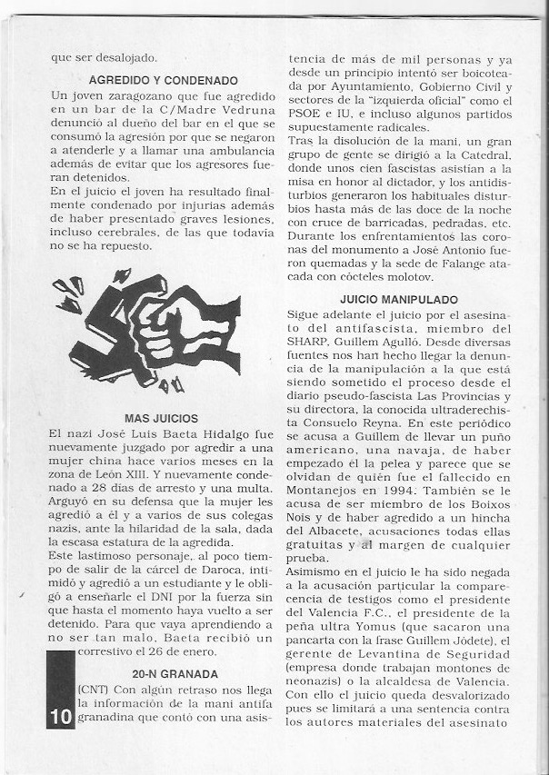 Página del fanzine