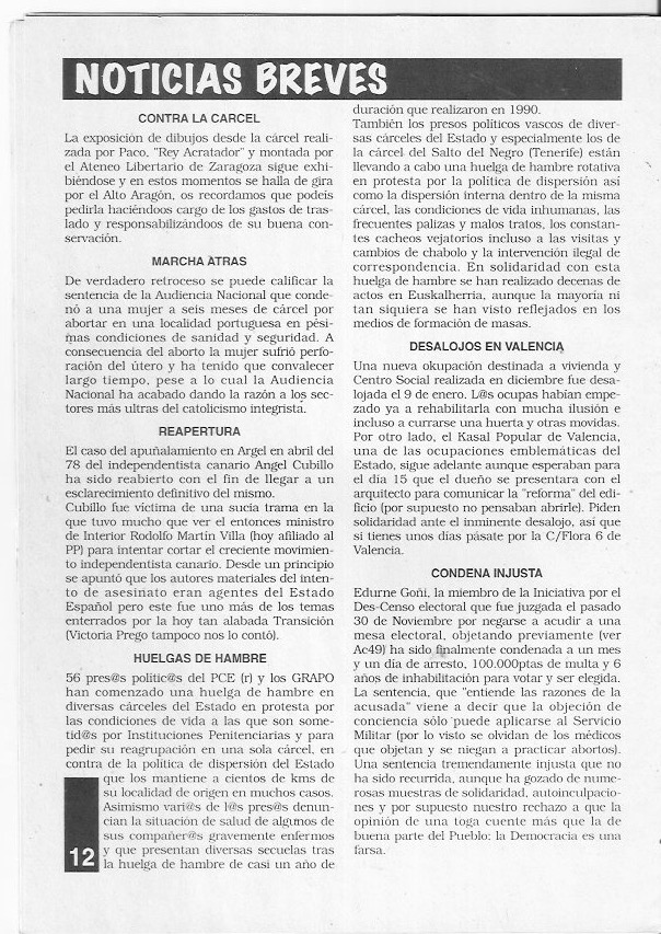 Página del fanzine