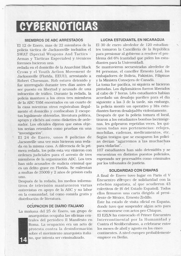 Página del fanzine