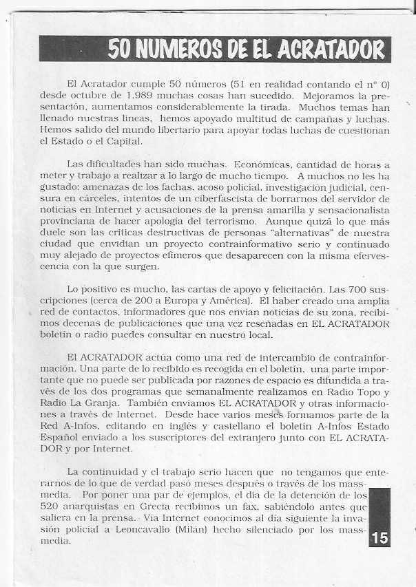 Página del fanzine