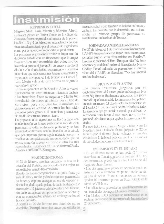 Página del fanzine