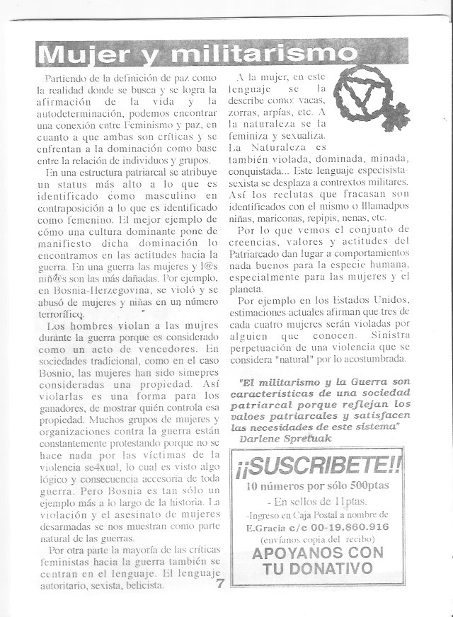 Página del fanzine
