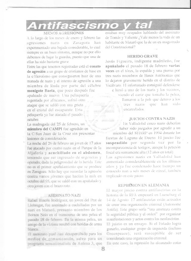 Página del fanzine
