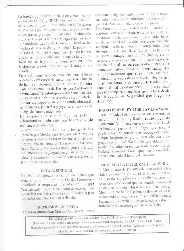 Página del fanzine