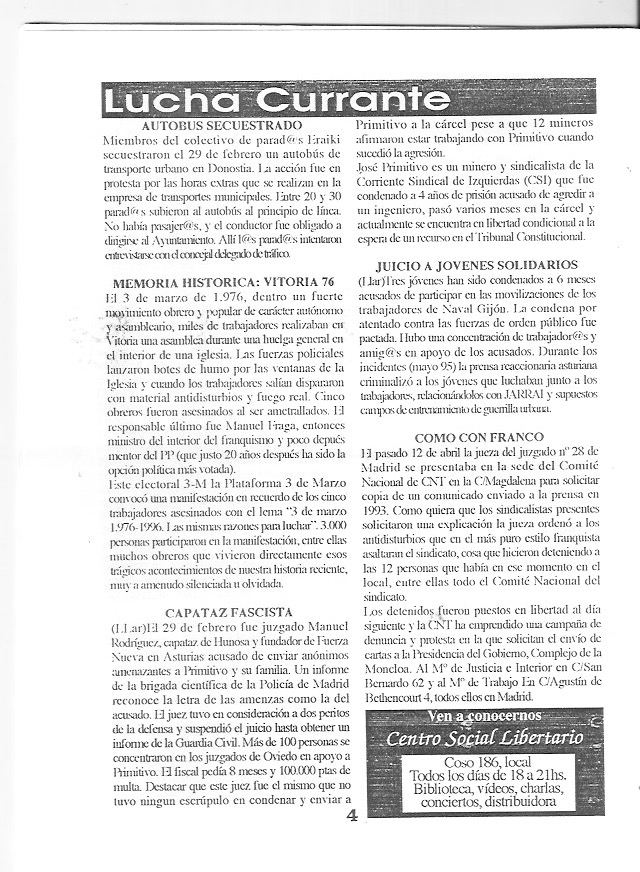 Página del fanzine