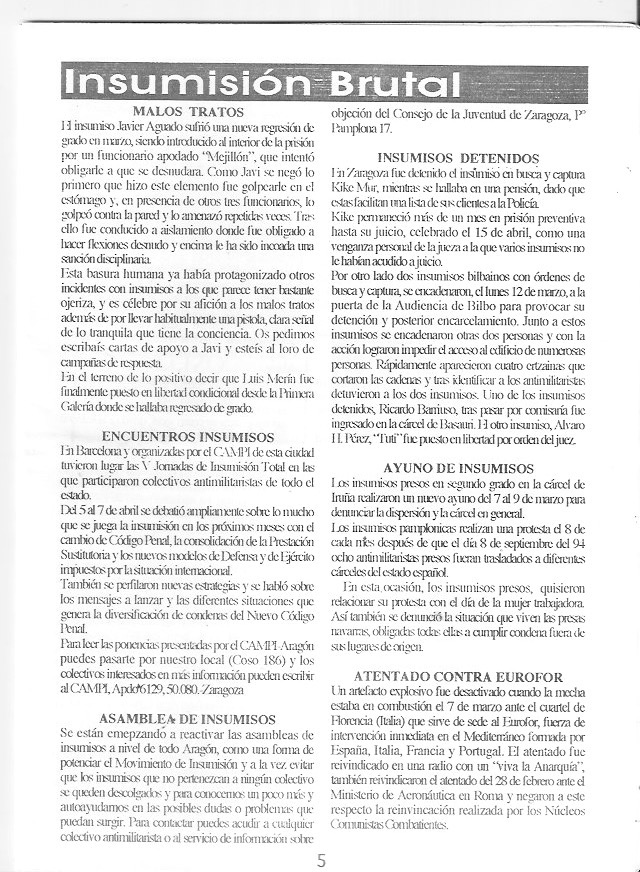 Página del fanzine
