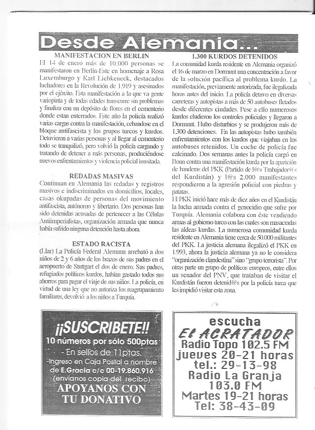 Página del fanzine