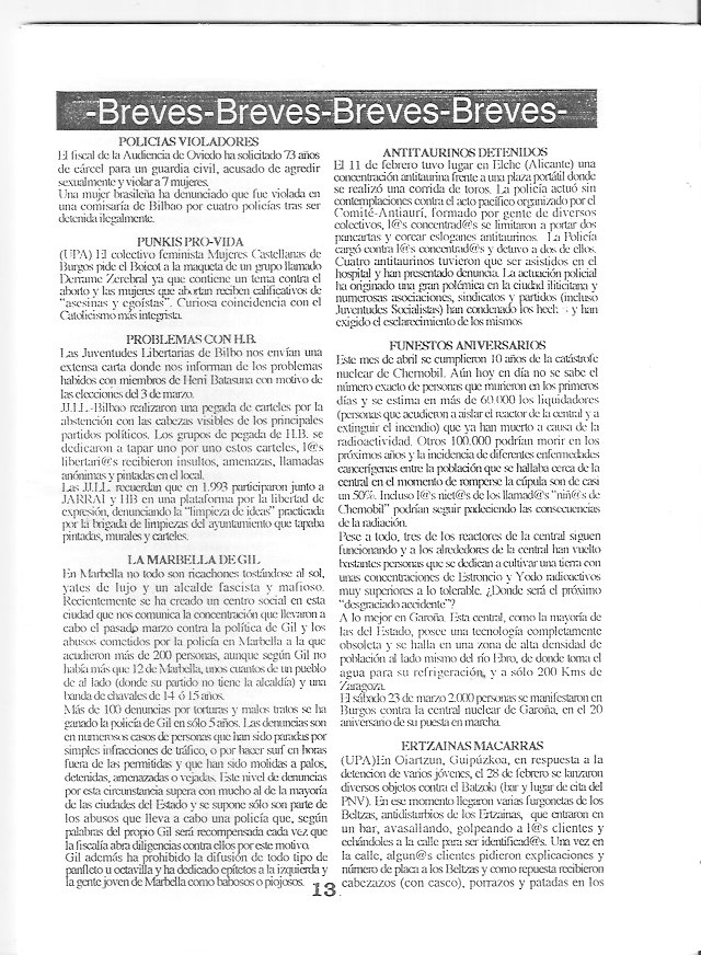 Página del fanzine