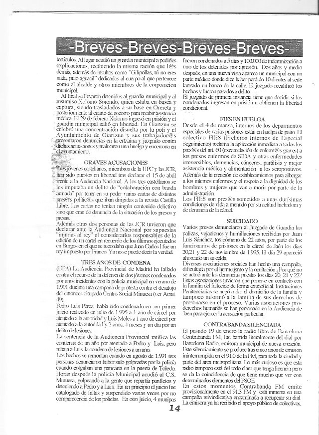 Página del fanzine