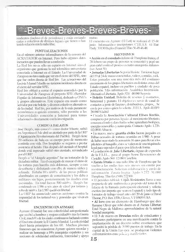 Página del fanzine