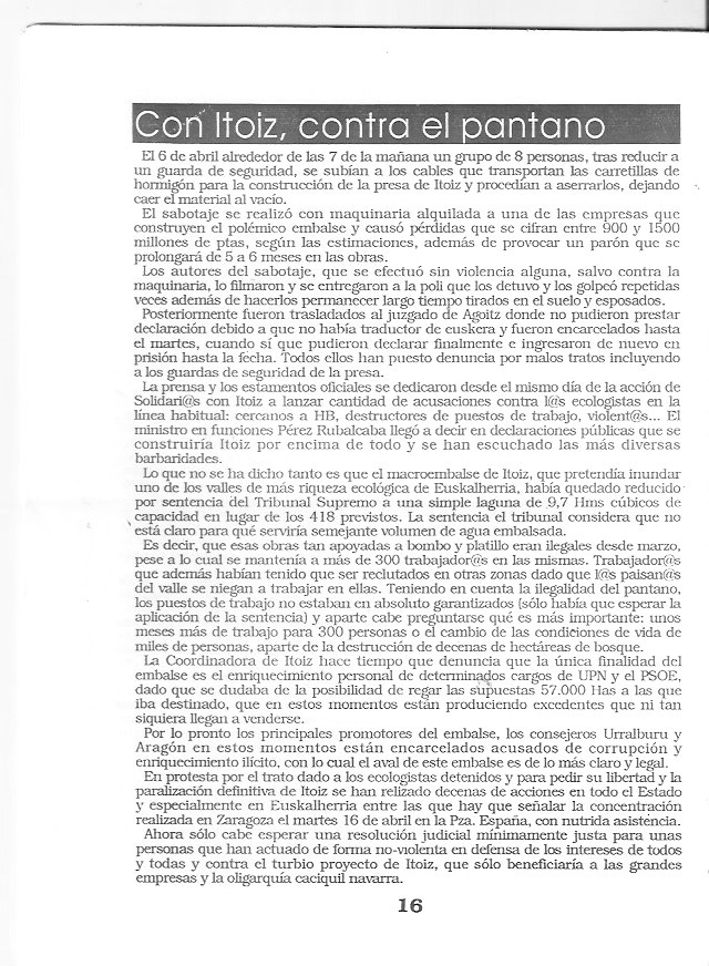 Página del fanzine