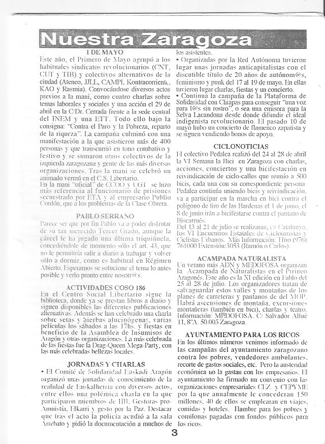 Página del fanzine