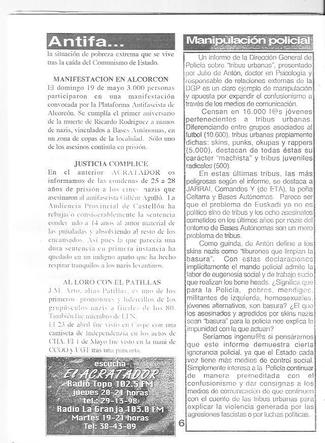Página del fanzine